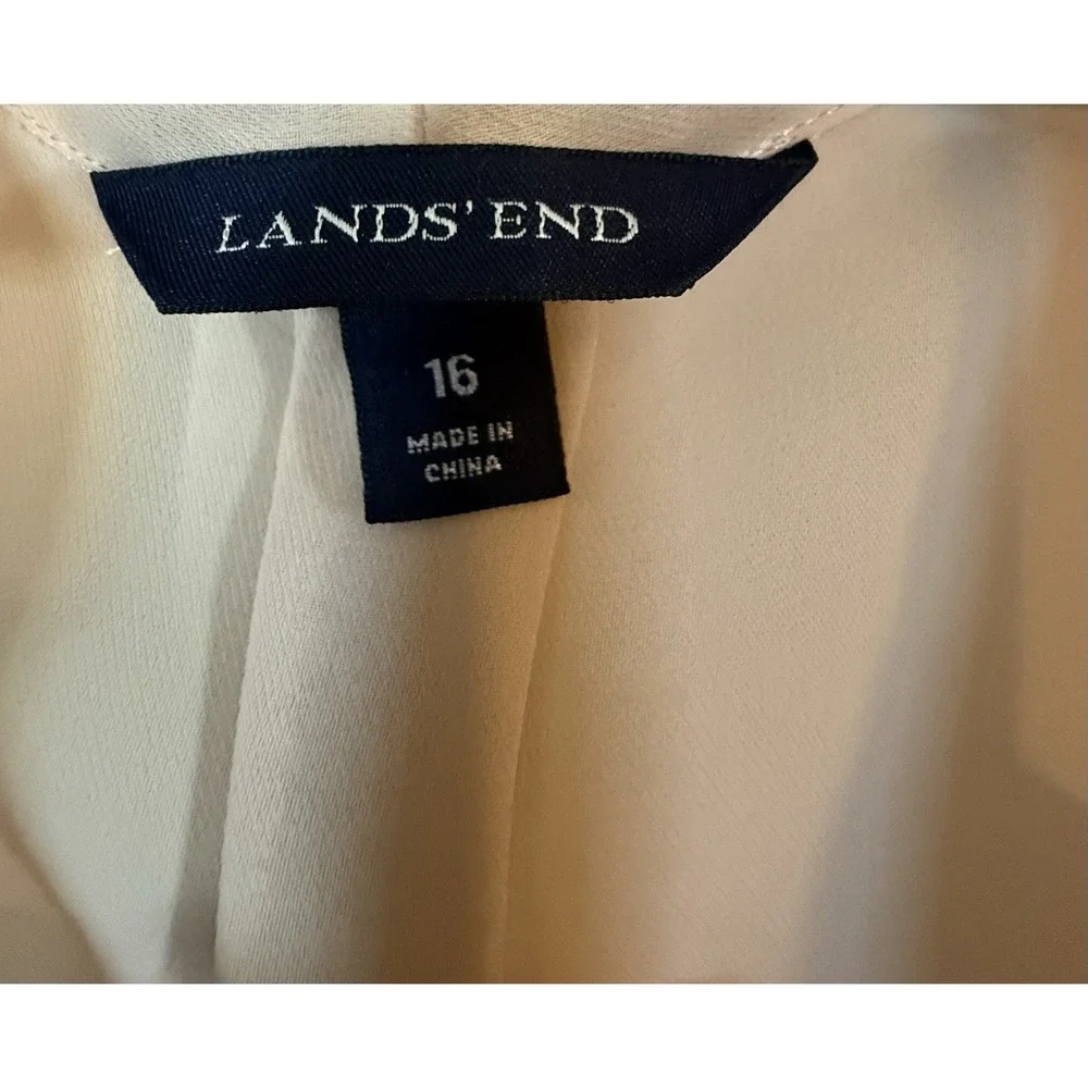 Lands End Summer Blouse Size 16 Soft Pink Woman's Flowy Feminine